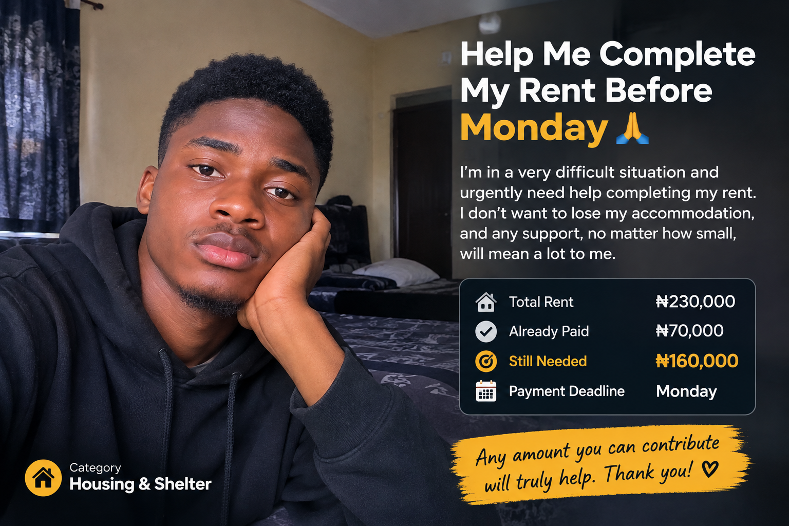 Help Me Complete My Rent Before Monday 🙏🏽