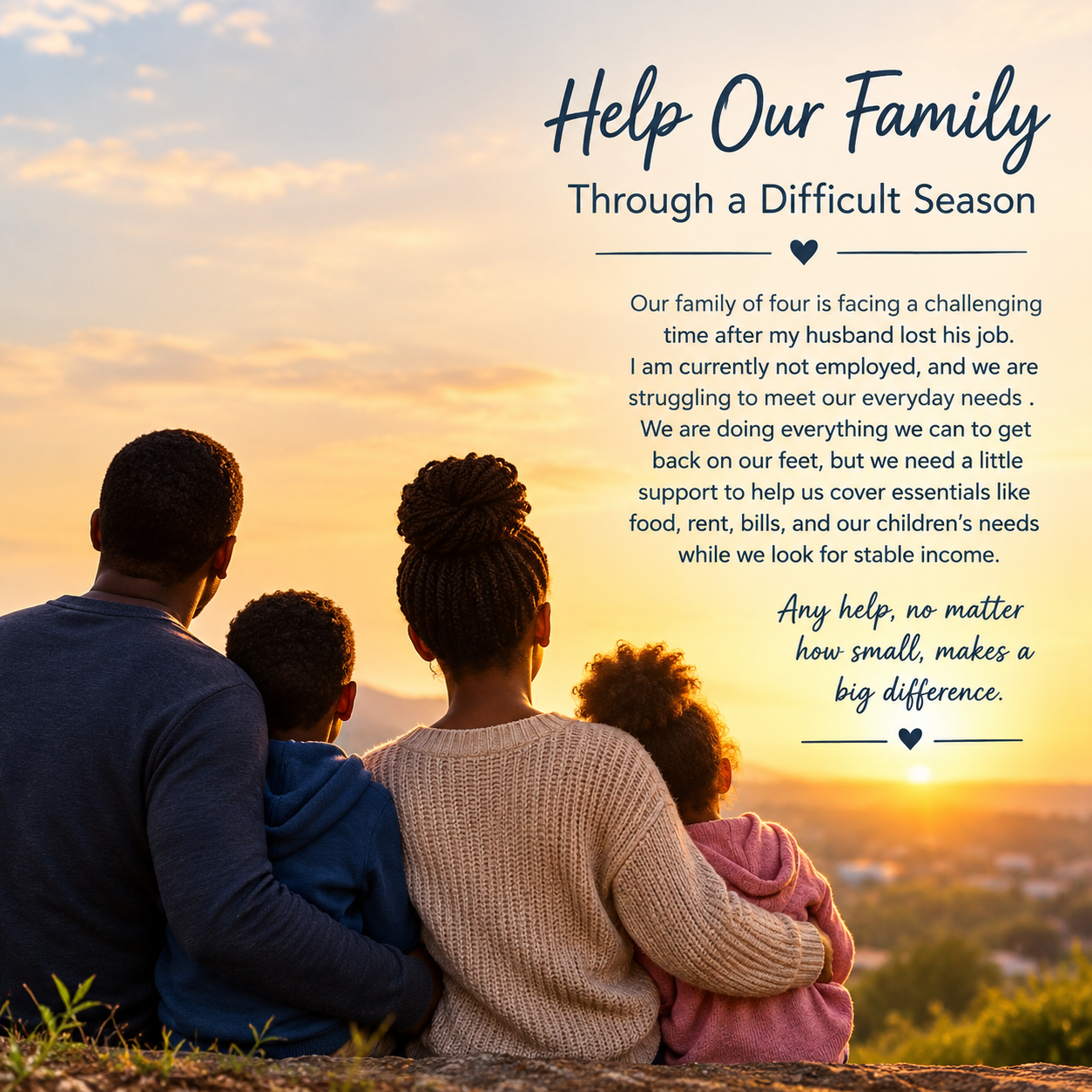 Help Our Family Get Back on Our Feet